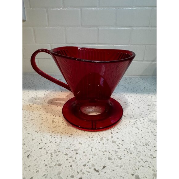 MELITTA Signiture 1-cup pour over tritan translucent cup red coffee tea espresso - Picture 5 of 6